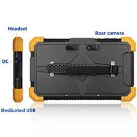 Dispositivos portátiles móviles industriales resistentes de 7 pulgadas, tableta Android con lector RFID, escáner de código PDA, lector de código QR, tableta resistente