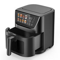 5 Litres Tuya App Télécommande Écran LED TFT Coloré Freidora De Aire Noir Mat Numérique 4L 6L 5L Smart Wifi Air Fryer