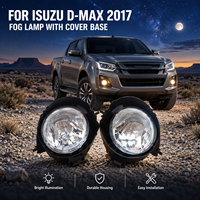 Phare antibrouillard avec cache et base pour Isuzu DMAX 2017-19, Fourniture d'usine NAFU, Ensemble de phares antibrouillard avant halogènes, Remplacement direct du phare