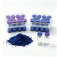 Matière première cosmétique WV, poudre de tripeptide de cuivre GHK-Cu, haute pureté (99%-99,9%), CAS 89030955, formule moléculaire C14H21CuN6O6
