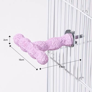Papağan Ayakta Durma Çubuğu Kuş Oyuncağı ve Kafes Aksesuarı, Reçine Taşlama Çubuğu Yuvarlak Şekilli Zımpara Standı Çerçevesi, Diş Pençesi Taşlama İçin - Product Image 5