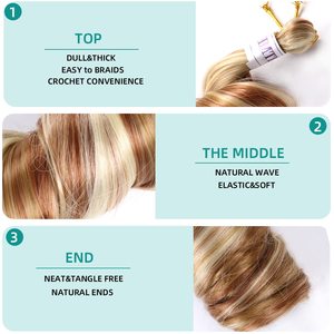 French Curl Braided Hair 22 Inch French Curl Braided <b>Box</b> Braids with Elastic Pre-Stretched Hair Extensions for Black Women - Product Image 4