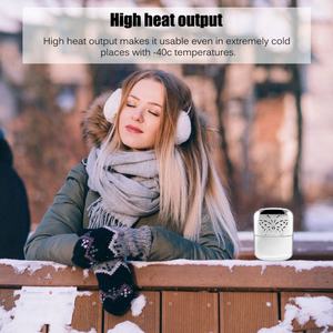 เครื่องให้ความอบอุ่นแบบพกพาที่มีไฟยูเอสบีใช้งานได้ยาวนานขนาดเล็กพกพาสะดวกใช้ในครัวเรือนสำหรับในร่มกลางแจ้งทำจากโลหะผสมสังกะสี - Product Image 5