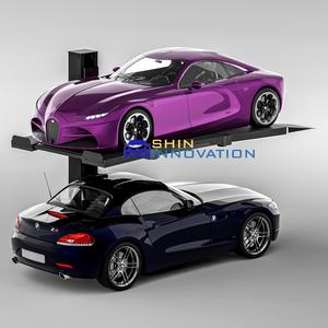 ลิฟท์จอดรถไฮดรอลิกแบบเสาเดียว สองชั้น ดีไซน์ 1 เสา สำหรับโรงรถที่บ้าน ยกซ้อนรถยนต์ รับน้ำหนัก 2 ตัน ยกสูง 1800 มม. - Product Image 3