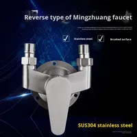 Robinet de douche en acier inoxydable 304 brossé, nouveau style chinois, mitigeur apparent, chauffe-eau eau chaude/froide, avec garantie d'un an