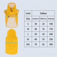 Vêtements pour animaux de compagnie, accessoires pour animaux, accessoires pour chiens, vêtements pour chiens, imperméable pour chien, équipement de pluie réfléchissant pour animaux, cape à capuche, poncho pour chiens de petite, moyenne et grande taille, veste d'extérieur
