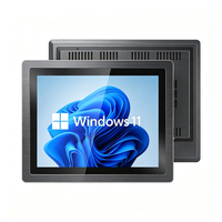 Panel PC Industrial de 15 Pulgadas con Pantalla Táctil Capacitiva Integrada en Panel de Aluminio, Montado en Pared, con CPU Intel I5 de 12.ª Generación y Doble LAN