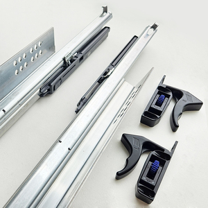 Glissières de <span class=keywords><strong>tiroir</strong></span> HHettich Quadro V6 modernes en acier pour cuisine et salle de bain, rails à roulement à billes à extension complète, tiroirs rétractables - Product Image 2