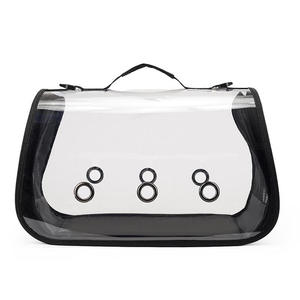 Transparent Plastic Cat Backpack Zipper Breathable Space Capsule Design Polyester for Small Dogs Household Use Carrying - Product Image 2