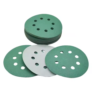 Nhà Sản Xuất 125Mm 5Inch Màu Xanh Lá Cây Móc Gốm Và Vòng Cát Giấy Mài Mòn Sanding Disc Cho Kim Loại - Product Image 3