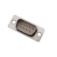 Connecteur D-SUB mâle DB9 à souder KinKuo, broches plaquées or, prise série RS232 standard pour assemblage de câbles