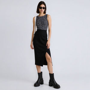 Stivali Classici Retrò da <span class=keywords><strong>Donna</strong></span> in <span class=keywords><strong>Pelle</strong></span> <span class=keywords><strong>di</strong></span> Vacchetta Nera con Tacco a Blocco <span class=keywords><strong>di</strong></span> GRECCA, Slip-On con Suola Chunky Versatili per Tutte le Stagioni - Product Image 6