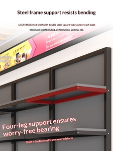 Exhibidor Abierto Multifuncional de Varios Niveles, sin Pintura, de 30 cm de Ancho, para Supermercados, Tiendas de Conveniencia y <span class=keywords><strong>Barber</strong></span>ías - Product Image 2