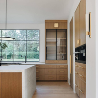 Îlot de cuisine moderne et élégant en marbre, personnalisable avec logo, idéal pour appartement