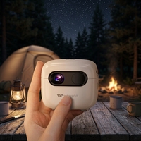 Mini projecteur Q8 Android 13, WiFi double bande, projecteur DLP Pico, 1500 lumens, 720P, batterie intégrée, stéréo HIFI, portable, extérieur