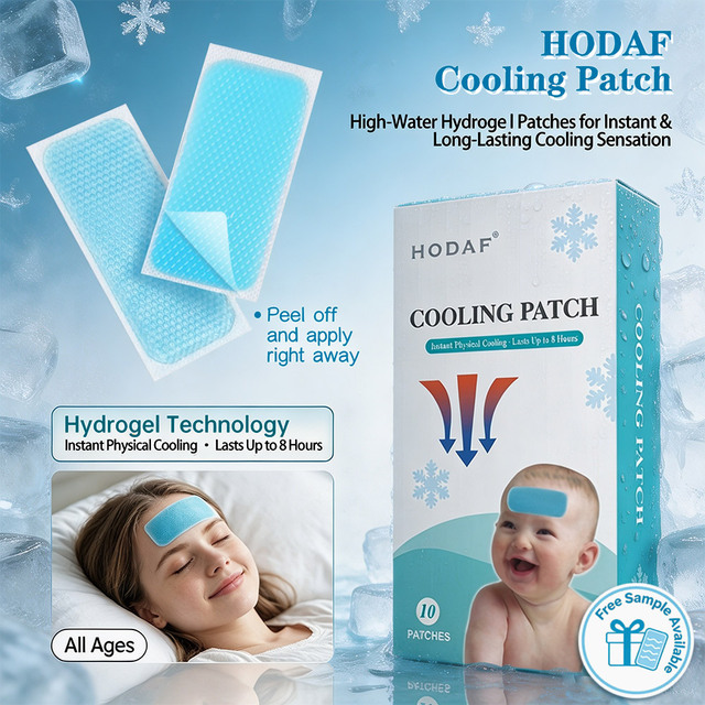 Cooling Gel Patch Instant Cooling Comfort Patch for Forehead Body and Daily Summer Care