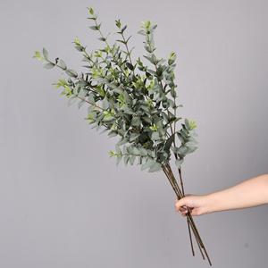 Planta Artificial de Hojas de Eucalipto Meng Jie, 30cm-100cm, Follaje Gris, Blanco y Verde, Arreglo Floral Decorativo - Product Image 1