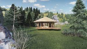 Chalet préfabriqué en bois, maison de villégiature, terrasse extérieure, cabane en rondins, lodge de <span class=keywords><strong>plage</strong></span> et de forêt avec hôtel en <span class=keywords><strong>chalets</strong></span> modulaires, hébergements - Product Image 4