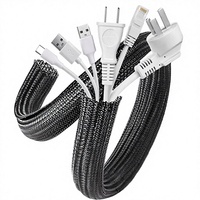 Protector de Cables de Polietileno de 3M*25mm, Paquete de 2, 5 pies/1.2 pulgadas, Protector de Cables a Prueba de Mascotas para Gestión de Cables de Computadora, TV, Hogar y Oficina
