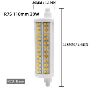 Ampoule <span class=keywords><strong>LED</strong></span> <span class=keywords><strong>R7S</strong></span> en céramique à intensité variable, 118 mm, 78 mm, 15 W, 20 W, remplace les ampoules au halide métallique, gradation J78 J118, asymétrique 300 degrés - Product Image 4