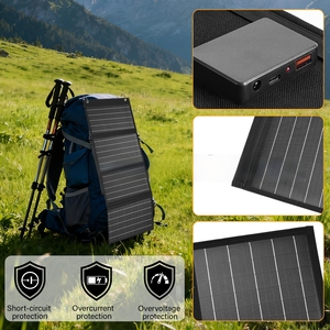 Alecter <b>Solar</b> 40W 22% Efficient Lightweight Waterproof <b>Portable</b> Monocrystalline Silicon Foldable <b>Solar</b> <b>Panel</b> USB - Product Image 3