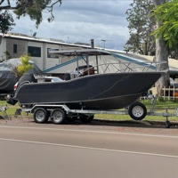 Bateau de Pêche en Aluminium Soudé avec Cabine Centrale de 6,25 m (21 Pieds) Type Australien, Rapide, pour l'Océan, Fabriqué en Chine