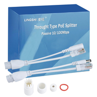 Divisor Poe impermeable 5V 9V 12V 24V 48V con inyector adaptador Poe macho y hembra para cámara al aire libre