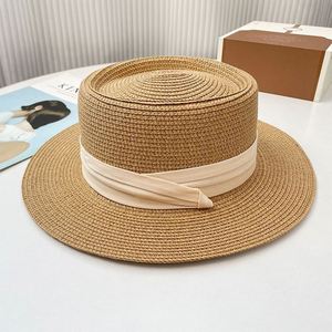 Women Summer Outdoor Seaside Sunscreen Straw Hat Bow Beach Woven Sun Boater Hat - Product Image 3