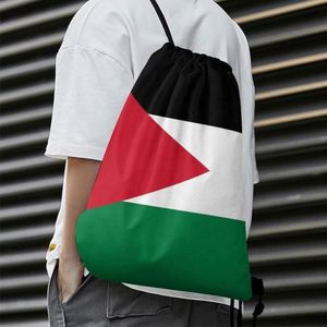 Sac Palestine en polyester et nylon, livraison rapide, design personnalisé, impression avec cordon de serrage, cadeau, sac drapeau Palestine - Product Image 4