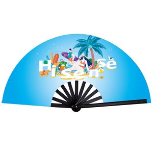 Abanicos de Bambú Grandes de 33 cm al por Mayor, Abanicos Personalizados con Logotipo Impreso, Abanicos Tradicionales para Baile, Promoción y Fiestas - Product Image 1