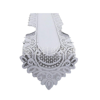 Chemin de table en dentelle jacquard de style européen, tricoté, motif floral, protège-poussière pour hôtel, décoration de Noël