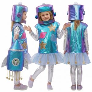 <span class=keywords><strong>Costume</strong></span> da Alieno per Bambini - Abito Divertente Stile Robot per Halloween - Product Image 1