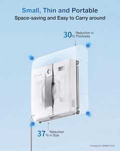 Robot Aspirador Ecovacs Winbot W2 Omni, 7500 Pa de Alta Succión, 3 Modos, Pulverización Fina, Limpieza de Vidrios sin Rayones, para el Hogar - Product Image 6