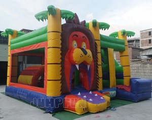 Mejor descuento Palmeras Jumping Castle <span class=keywords><strong>2020</strong></span> jungla inflar Combo rebote León <span class=keywords><strong>casa</strong></span> hinchable con tobogán gran fábrica China - Product Image 3