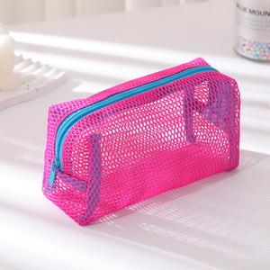 Summer Beach Colorful Lightweight Mesh Makeup <strong>Travel</strong> <strong>Storage</strong> <strong>Bag</strong> Portable Desktop Organizer Stationery Pencil Case Cosmetic <strong>Bag</strong> - Product Image 3
