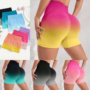 Short de yoga taille haute dégradé pour femme Pantalon court de sport pour femme Scrunch Butt Short de motard pour abdomen serré - Product Image 5