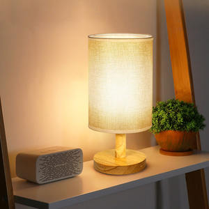 מנורת שולחן עץ מוצק מנורת מיטת מיטת החולה עם הפונקציה usb צבע קנבוס צהוב קנבוס צבע חדר שינה מיטת מנורת מלון פשוט - Product Image 5