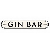 Plaque Métallique Vintage pour Bar à Gin, Décoration Murale Rustique pour Pub, Cocktail Lounge, Style Ancien