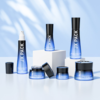 Ensemble de contenants cosmétiques en verre de luxe avec revêtement, flacon de lotion 120 ml, pot 80 g, emballage haut de gamme pour soins de la peau, vente en gros, Jarsking PACK