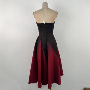 <span class=keywords><strong>Robe</strong></span> <span class=keywords><strong>longue</strong></span> à bretelles noires et rouges de haute qualité à la taille de conception vietnamienne - Product Image 6