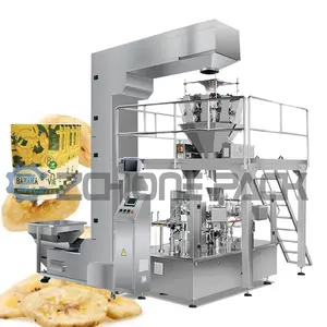 Automatische Lebensmittelverpackungsmaschine Snacks Kartoffelchips Pommes frites Huhn Reis Bratnahrungspartikel Automatische Beutelmaschine