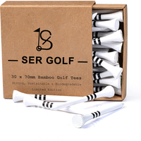 Vente en gros d'accessoires de golf avec logo personnalisé en vrac coffret cadeau de golf Tees de golf en bambou avec marqueurs de balles