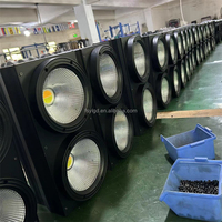 2 Lampu LED Cob Blinder Strobe DJ Spotlight DMX Aktif Suara 2x100W 2 in 1 Putih Dingin & Putih Hangat Lampu Blinder Penonton