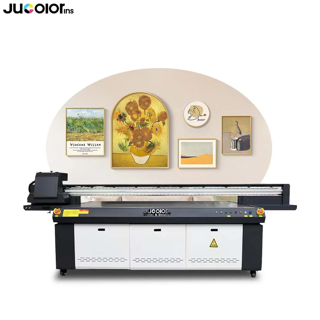 Economic Jucolor 2513 Large Industrial Uv Printer Glass Ceramic Granite PVC 3d Uv Flatbed Printer