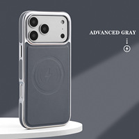 Étui de téléphone magnétique en cuir PU, antichoc, compatible avec la charge sans fil pour iPhone 17 16 15 Pro Max
