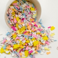 1kg/Sac Promotionnel : Tranches de Pâte Polymère Thème Pâques de Haute Qualité pour DIY, Colle Crème, Nail Art et Artisanat – Vente en Gros