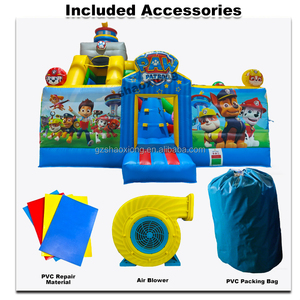 Château Gonflable Commercial Portable Patrouille Combiné Toboggan Maison de Rebond, Aire de Jeux pour Enfants Château Gonflable Chien avec Souffleur - Product Image 5