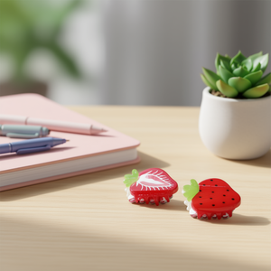 KVE Fermaglio per capelli a forma di fragola da 5,5 cm, grazioso design a forma di frutta per donne e ragazze - Product Image 3
