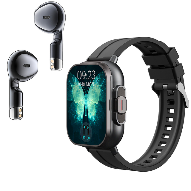 New Fashion D8E Smartwatch Heart Rate Monitor Smartwatch BT Talking Blood Pressure Monitor Smartwatch with Earbuds