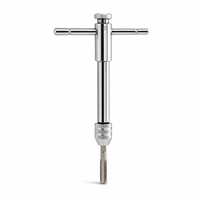 Kunci Tap Ratchet Reversibel M5-M12 Gagang T Batang Geser Penahan Tap Diameter 1 1/2 untuk Perbaikan Ulir Bengkel Mesin